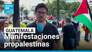 Manifestaciones propalestinas en Guatemala exigen a Ar&eacute;valo tomar posici&oacute;n
