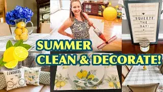 SUMMER CLEAN AND DECORATE WITH ME 2020 //🍋 LEMON SUMMER DECOR IDEAS // SUMMER CLEANING MOTIVATION