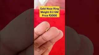 Gold Nose Ring Low Price ₹2000 SS Jewellers | #Goldnosering #Shorts #Viralshorts