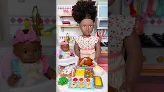 Our Generation Doll Cooking Toy Food In Dollhouse #shorts #babydolls #dolls #doll