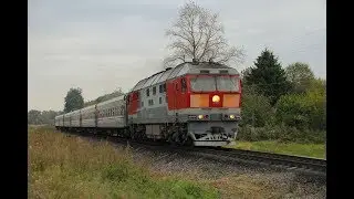 ТЭП70-0529 с пассажирским поездом, перегон Узловая-I - Узловая-II