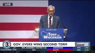 WATCH: Evers declares victory in Wisconsin governor race