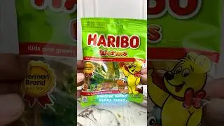 Haribo Worms Gummy Candy #mukbang #asmr