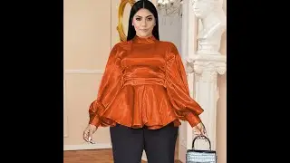 Party Dresses for Women: Chic Long Sleeve Peplum Blouses