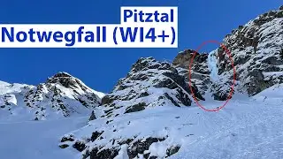 Notwegfall (WI 4+) Mittelberg - Umkehr im Eisfall - Eisklettern Pitztal - ASMR - feat. @AlpineFex