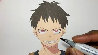 How to Draw Shinra Kusakabe Easy - Fire Force (En'en no Shōbōtai/ 炎炎ノ消防隊)