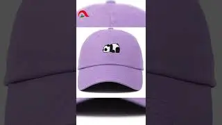 Panda Denim Baseball Cap  #wholesalecaps #customhats #customcaps #baseballcap #customheadwear