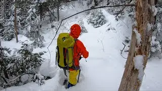 ICE CLIMBING and WINTER CAMPING - DEEP SNOW and ICE Adventure in ONTARIO - BACON over an OPEN FIRE