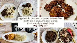 Day in my life|നല്ല പഞ്ഞിപോലുള്ള ഗോതമ്പുപുട്ട് ഉണ്ടാക്കാം|നെയ്ച്ചോറും മട്ടൻകറിയും|മൊരിഞ്ഞ ഉള്ളിവടയും