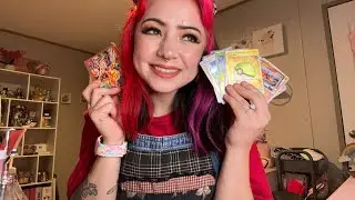 ASMR Sorting/Organizing Pokémon Cards Part 1 🤓🗃️ (Whispering, Tapping, Scratching, Crinkles)