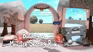 Build A Mini Ice Skating Rink In Bloxburg | Welcome to Bloxburg | Christmas Edition