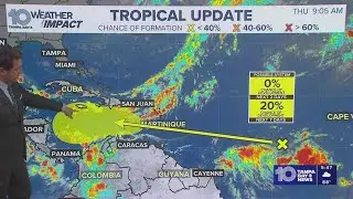 Tracking the Tropics: Over the next 7 days, low chance of development in the Caribbean