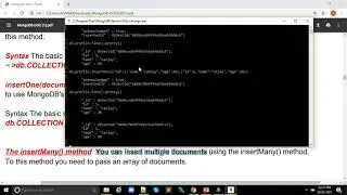 Insert Document In Mongodb