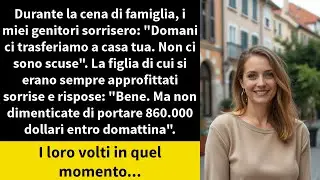 Durante la cena di famiglia, i miei genitori sorrisero: 
