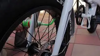 Adding slime to Lectric XP electric bike tires.