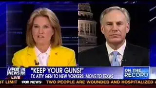 Greg Abbott Welcomes Second Amendment Gun Rights Supporters on Fox News with Greta Van Susteren