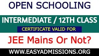 Open Inter Certificate Value in Telugu |Open Inter Students can apply JEE Mains? NIOS,TOSS, APOSS ?