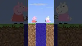 Пеппа и Сьюзи ухаживают за яблоней #peppapig #minecraft
