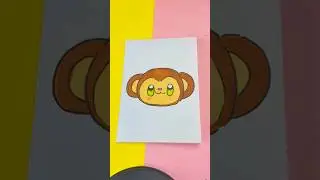 Hur man ritar en kawaii apa steg f&ouml;r steg 🐵✨