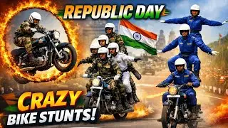 जब बाइक पर दिखी भारत की ताक़त 💪🇮🇳 | #77thRepublicDay2026 #MotorcycleStunts #IndianArmy #DareDevils