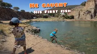 My Son Caught His First Fish [Hillcrest Quarry]