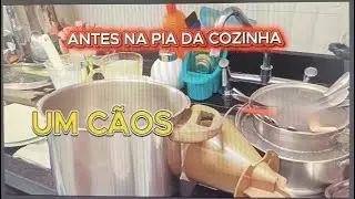 AFAZERES NA COZINHA-ANTES E DEPOIS