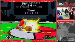 UCI Melee Weekly 60 - PS| Captain Faceroll vs Kobayashi - Winners' Quarters