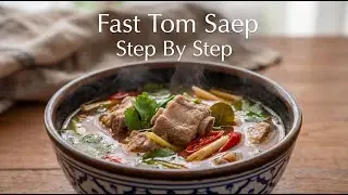 Fast Tom Saep (ต้มแซบ) - Spicy Thai Isaan Soup with Pork Ribs Cooking Guide Step By Step