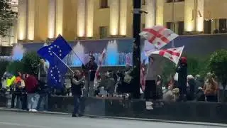 325th day of continuous protest in Tbilisi. (18.10.25) /JAMnews English