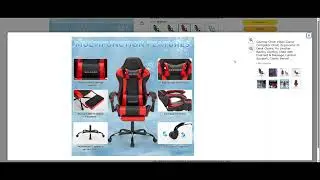 Gaming Chair Video Game Computer Chair, Ergonomic Pc Desk Chairs, Pu Leather Racing Gaming Chair...