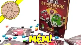 M&M's Storybook & Puzzles Christmas Gift Box Set - Candy Tasting Food Review