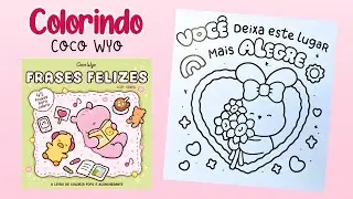 PINTANDO FRASES FELIZES | COCO WYO | P&Aacute;GINA 1 | PINTE COMIGO | COLOR WITH ME