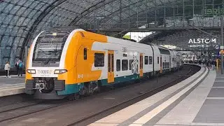 [ODEG] Regional train Departing from the station (Berlin Hauptbahnhof)