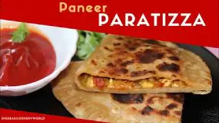 Paneer Paratizza | Pizza Paratha |  Kadai Paneer Pizza Paratha Video Recipe