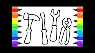 Baby repair tools set Toys Coloring pages and drawing for Kids