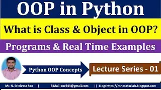 Object Oriented Programming in Python | Python OOP Concepts | Class & Object in Python | Python