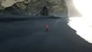Iceland, Vik, Reynisfjara black sand beach