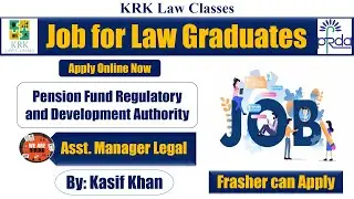 Legal Assistant Manager at PFRDA | legal job | law job