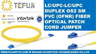 LC to LC Duplex OS2 Single Mode PVC OFNR Fiber Optic Patch Cable