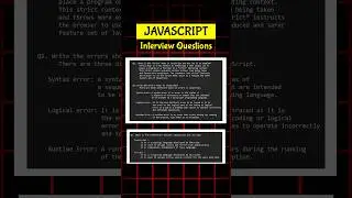 #1 JavaScript interview questions 🙋 #js #shorts #mrcoder #javascript #MRCODER