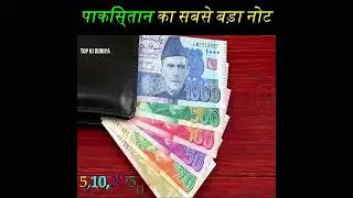 पाकिस्तान का सबसे बड़ा नोट || pakistan me sabse bada note kitne ka hai #topkiduniya #shorts