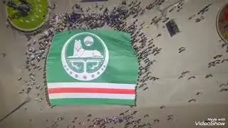 В Киеве развернули флаг Ичкерии. Kievde İ&ccedil;kerya bayrağı a&ccedil;ıldı