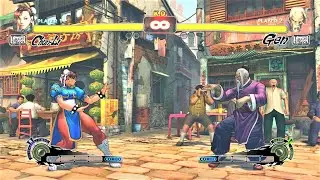Chun-Li vs Gen (Hardest AI) - Ultra Street Fighter IV