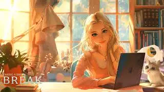 Lofi Stream Overlay: Cozy Work Break with a Cat