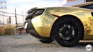 Impressive Wrap: Mclaren MP4-12C wrapped in Gold Chrome with Matte Black Accents