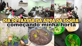 Da bagunça ao verdinho 🌱✨ faxina pesada + plantio de verduras