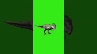 Majestic Dinosaur Walks in Prehistoric Jungle - Green Screen Footage #greenscreen #animation
