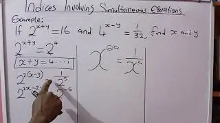 Indices Involving Simultaneous Equations