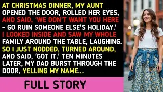 At Christmas Dinner, My Aunt Opened The Door, Rolled Her Eyes, And Said, 'We Don't Want You Here -