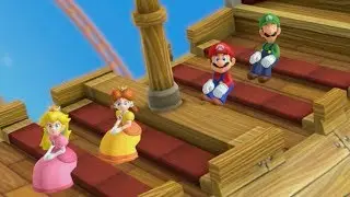Mario Party 10 Mushroom Park Party Mode - Mario vs Luigi vs Peach vs Daisy